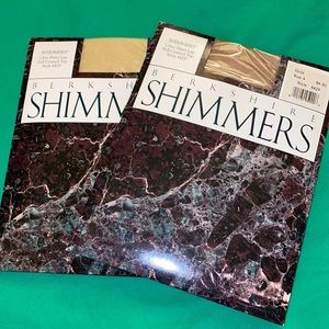 2 (two) Berkshire Shimmers pantyhose size 4